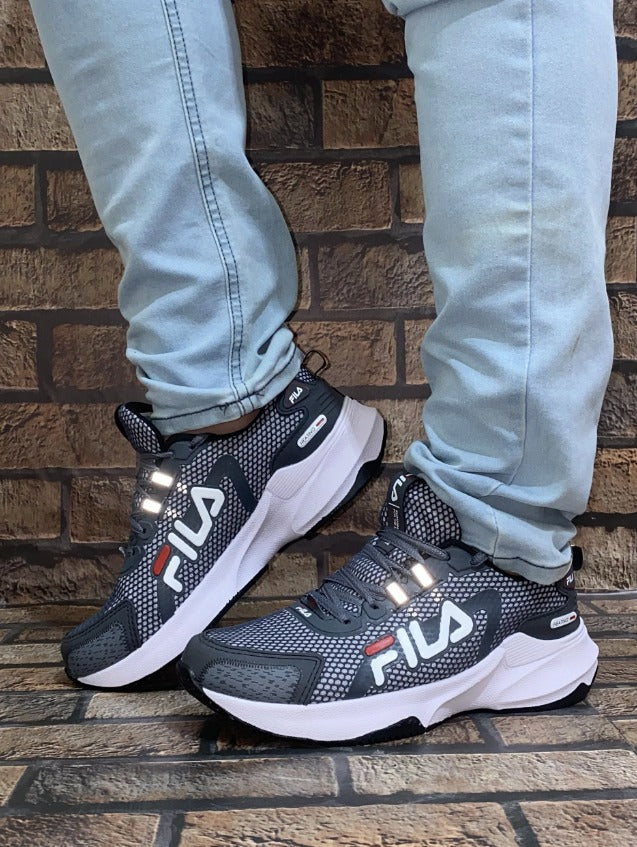 Kit 2 Tênis Fila Heating Grafite e Preto Verde