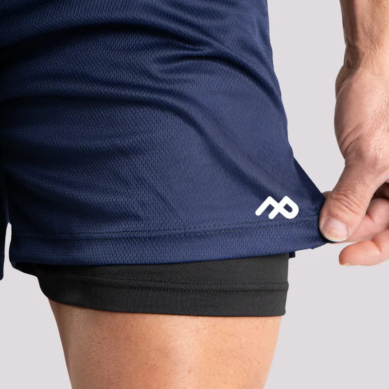 Shorts dryfit de compressão Azul