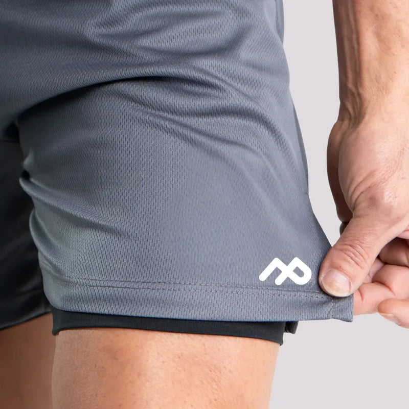 Shorts dryfit de compressão Cinza