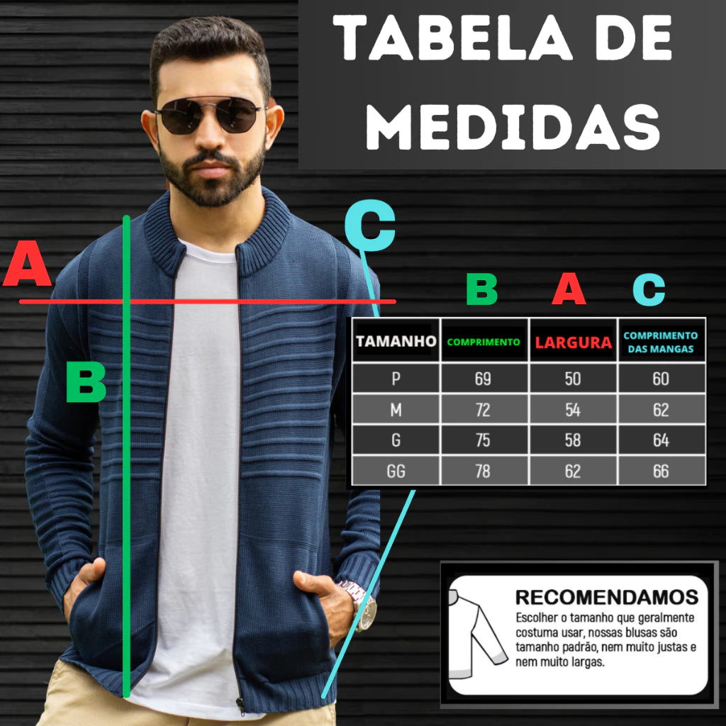 Jaqueta Masculina Casaco Lã Blusa De Frio Inverno Tricô Com Bolsos