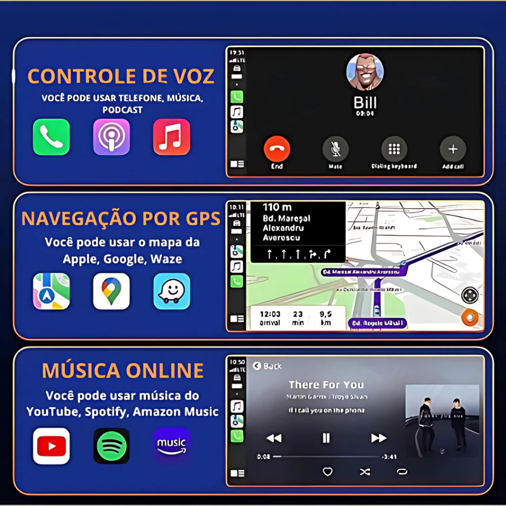 Adaptador de Carplay/Android Auto Sem FIO