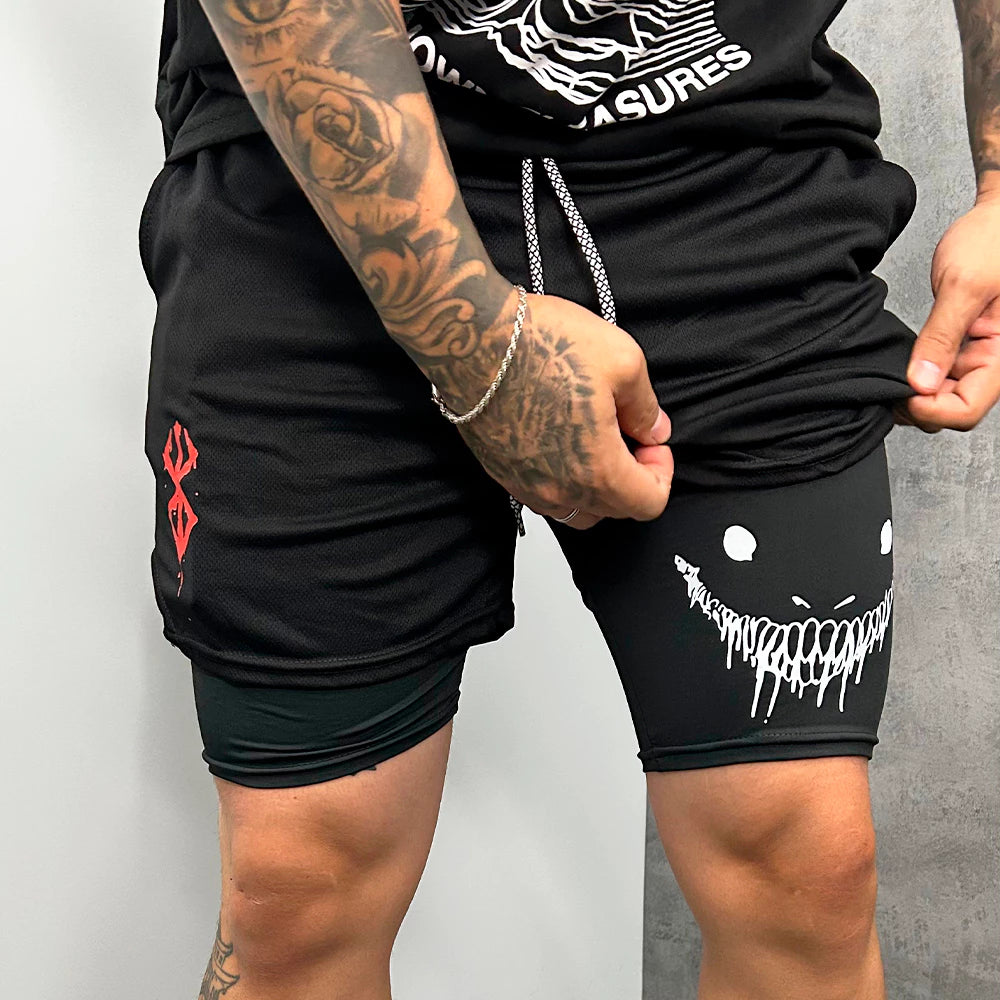 Short Compressão Esportivo 2 em 1 Berserk