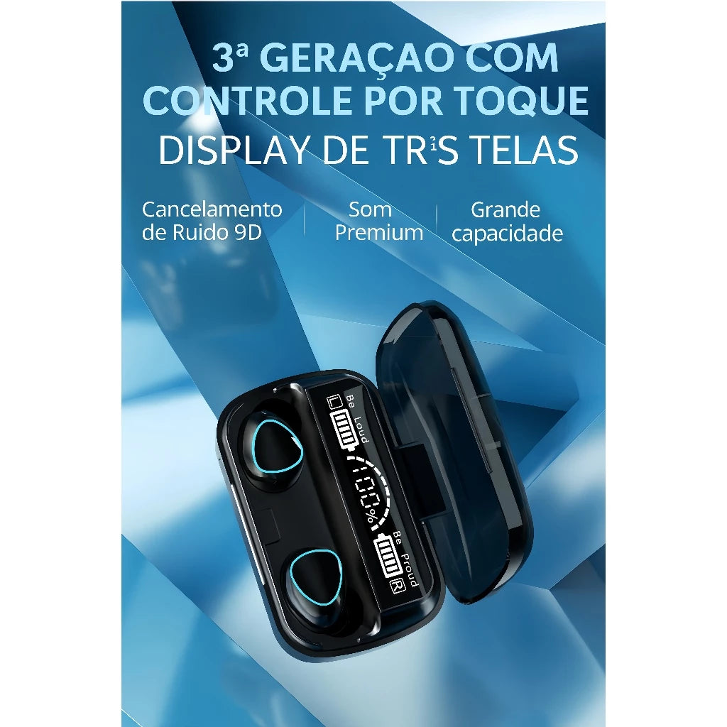 Fone M10 De Ouvido bluetooth Carregador Power Bank