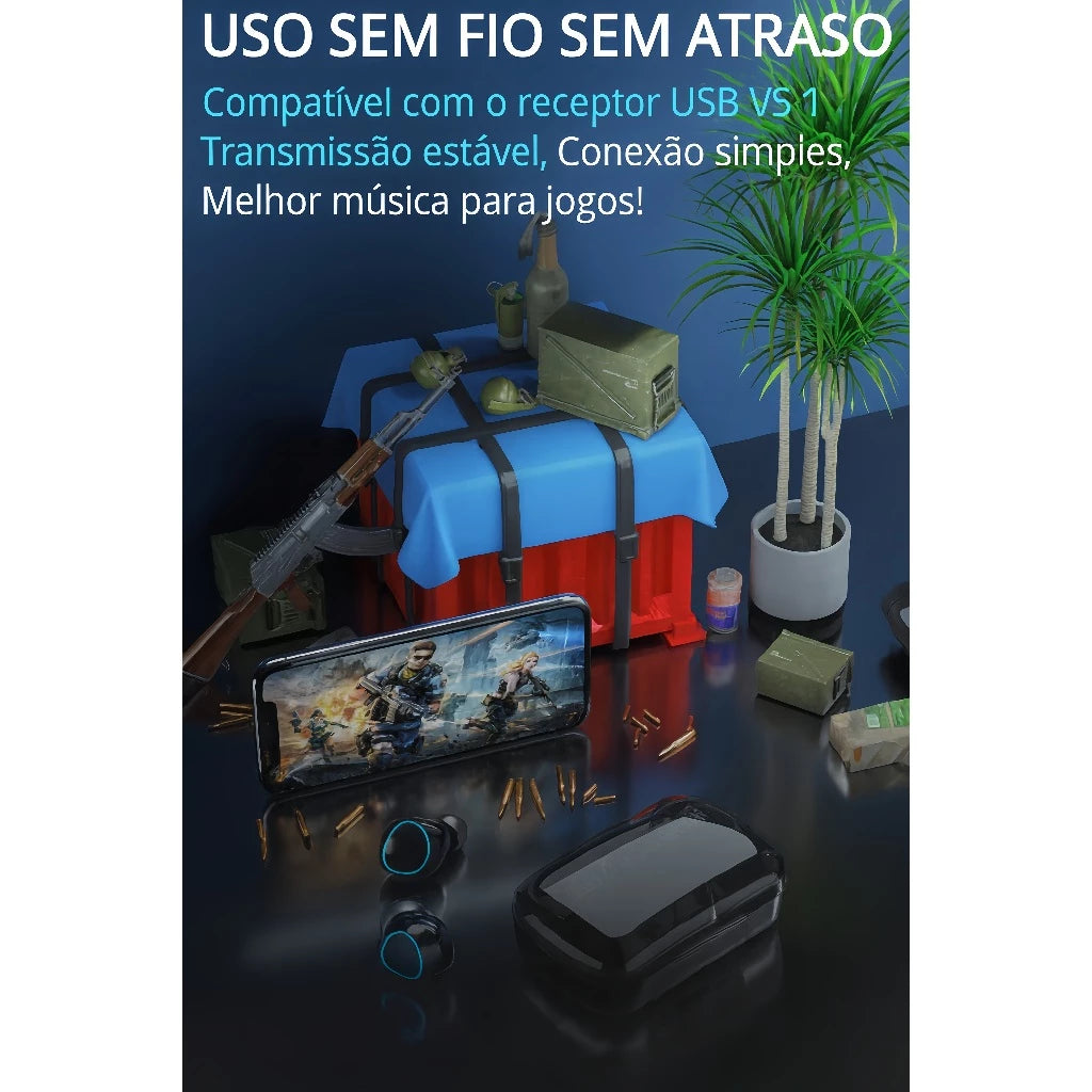 Fone M10 De Ouvido bluetooth Carregador Power Bank