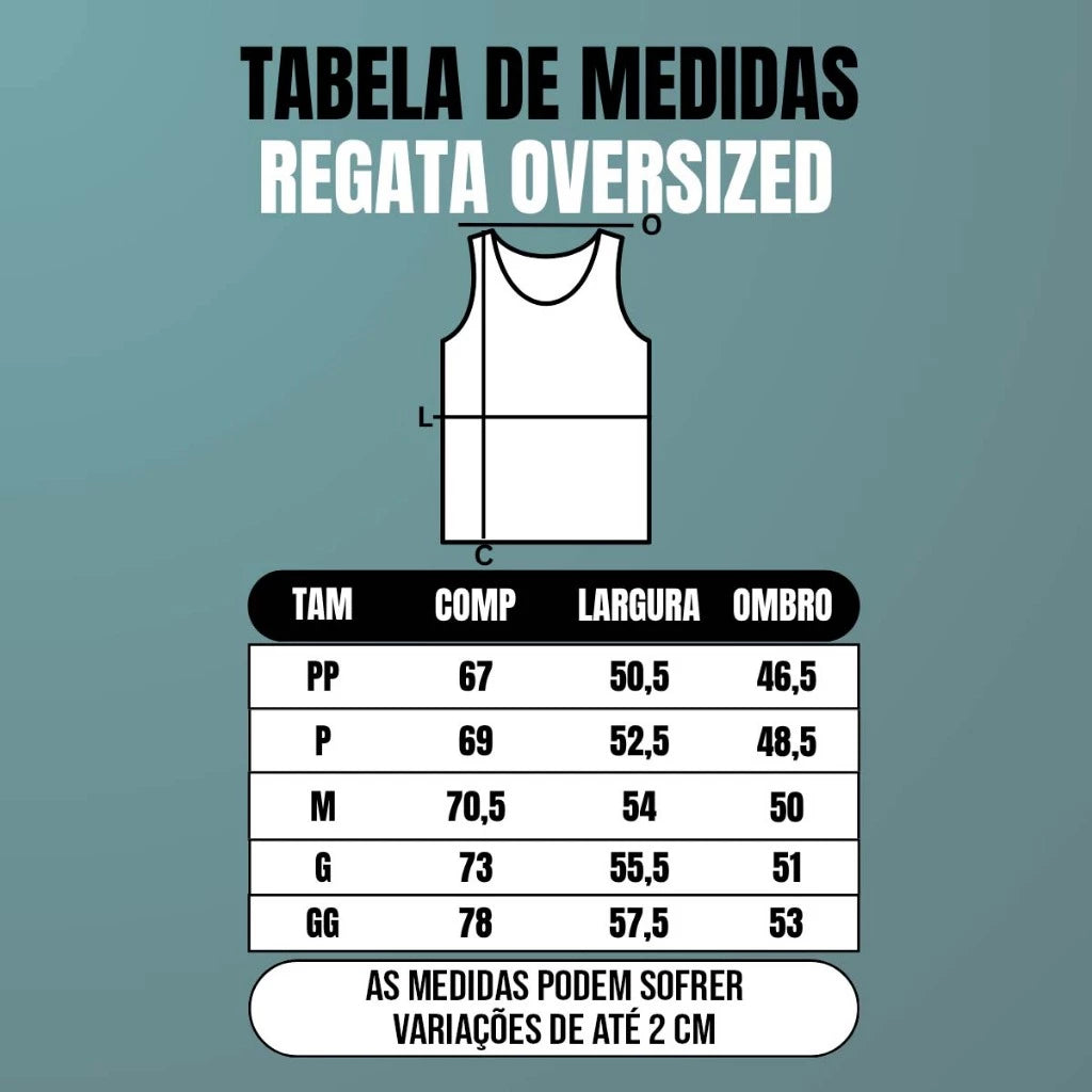 Camiseta Regata Oversized Anime
