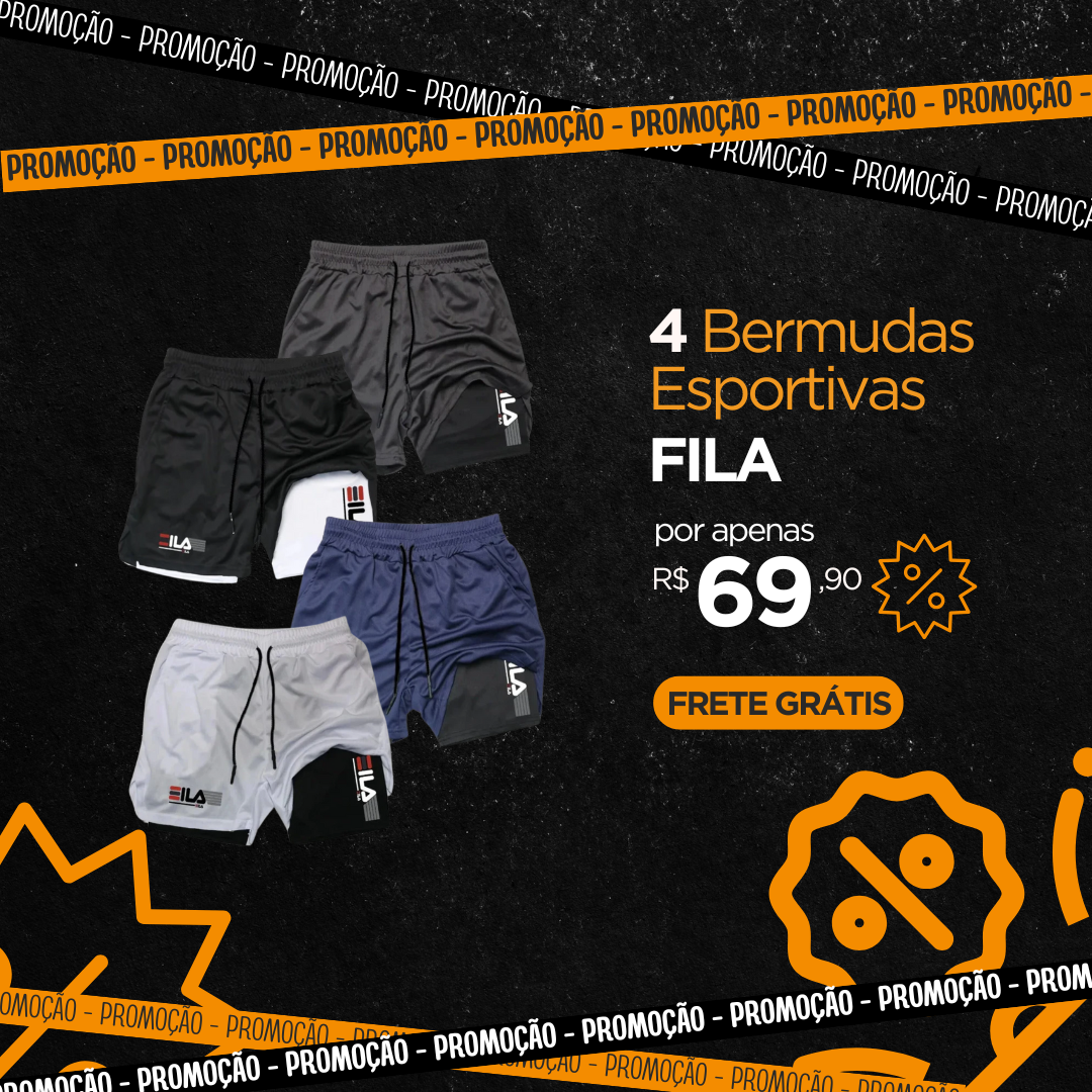 Kit Bermudas fila – Frete Grátis