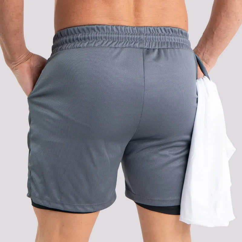 Shorts dryfit de compressão Cinza